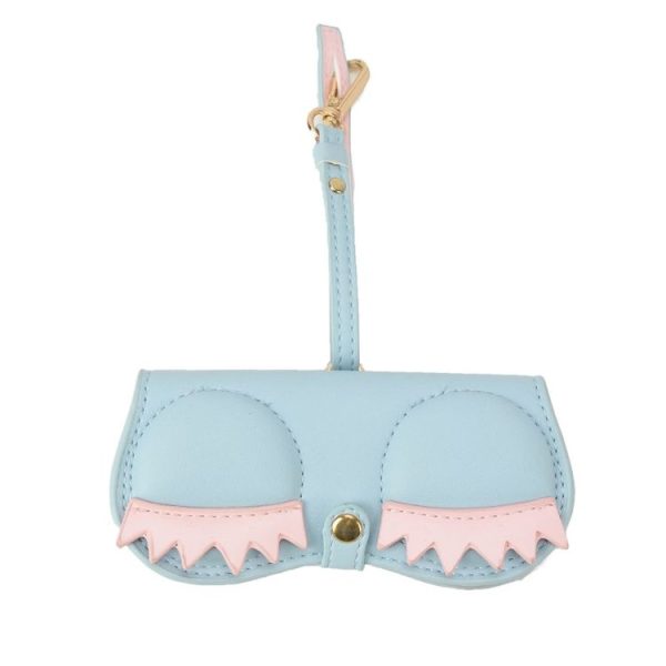 Cute And Funny PU Sunglasses Case Portable Glasses Case With Hanging Buckle, Colour: Eyelashes - Image 2