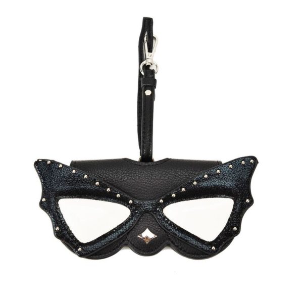 Cute And Funny PU Sunglasses Case Portable Glasses Case With Hanging Buckle, Colour: Bat (Black) - Image 2