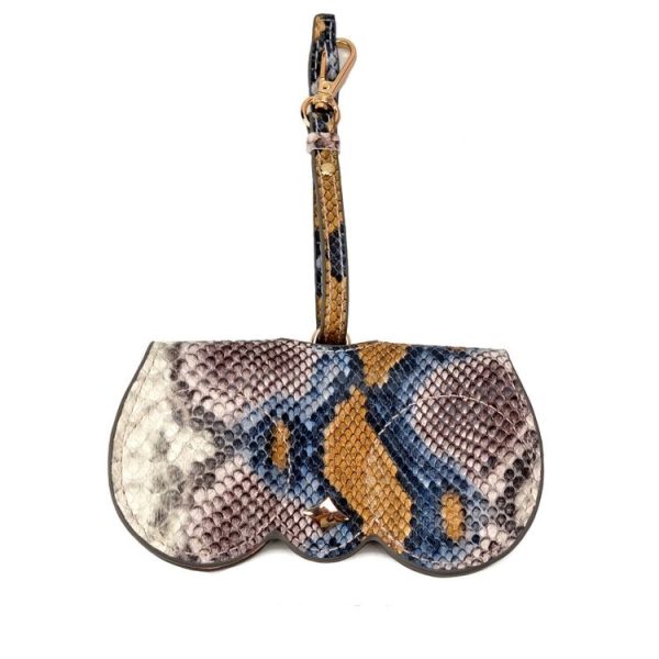 Cute And Funny PU Sunglasses Case Portable Glasses Case With Hanging Buckle, Colour: Snake Pattern Solid Color - Image 2