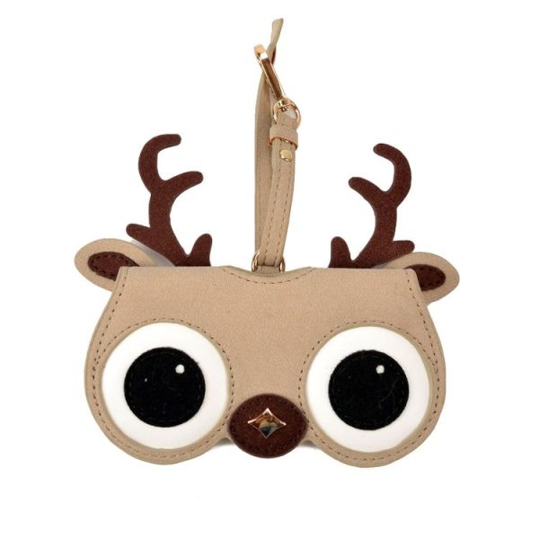 Cute And Funny PU Sunglasses Case Portable Glasses Case With Hanging Buckle, Colour: Deer - Image 2