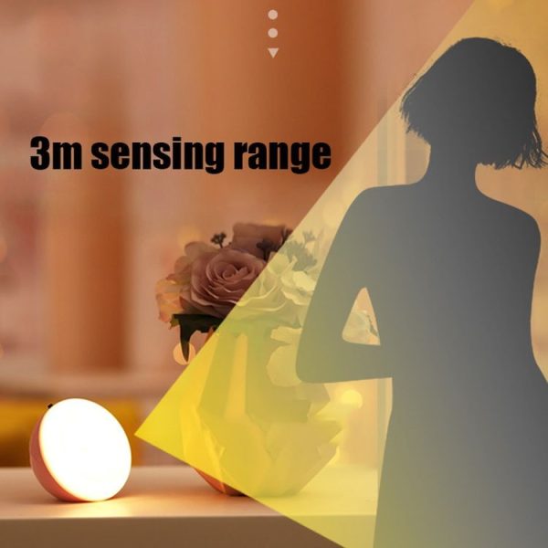 XYD-1001 Intelligent Human Body Induction + Light Sensor LED Night Light Desk Lamp Corridor Wall Lamp (White+Yellow Light) - Image 6