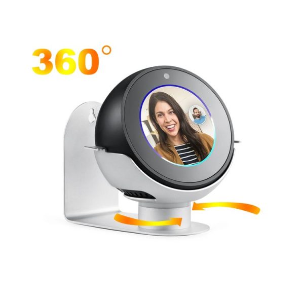 360-Degree Rotating Aluminum Alloy Wall-Mounted Bracket Is Suitable For Echo Spot, Colour: Silver - Image 3