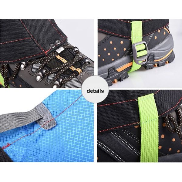 LUCKSTONE Outdoor Mountaineering Hiking Skiing Wear-Resistant Oxford Foot Cover, Size: L (Red Black) - Image 4