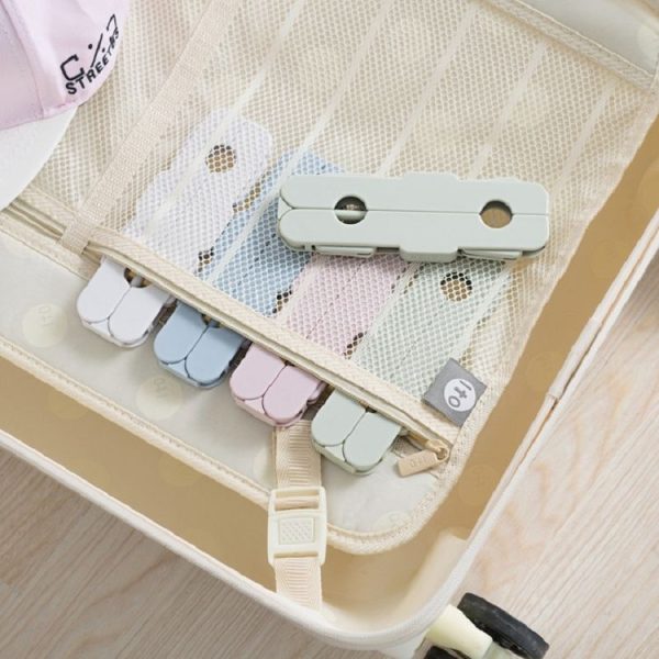Travel Foldable Portable Clothes Hanger Household Anti-Skid And Windproof Clothes Hanger (Light Green) - Image 5