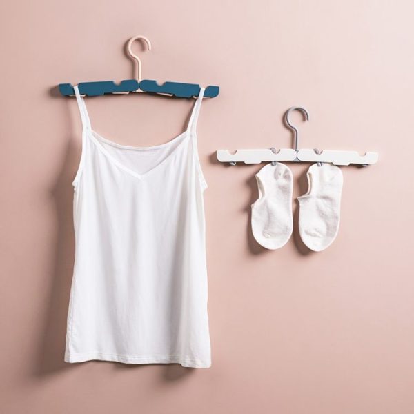 Travel Foldable Portable Clothes Hanger Household Anti-Skid And Windproof Clothes Hanger (Light Green) - Image 8