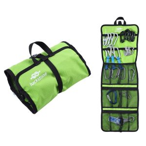 LUCKSTONE Outdoor Climbing Rope Hook Storage Bag Climbing Equipment Organizing Bag Tool Bag (Green)