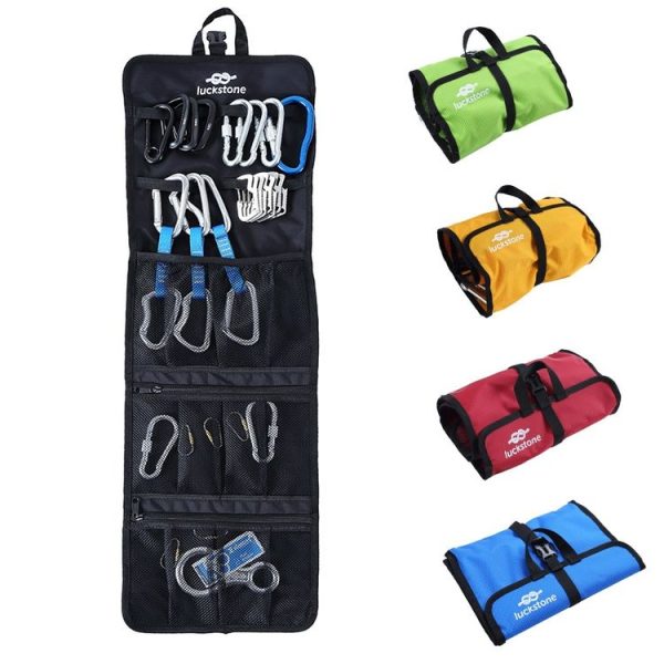LUCKSTONE Outdoor Climbing Rope Hook Storage Bag Climbing Equipment Organizing Bag Tool Bag (Green) - Image 3