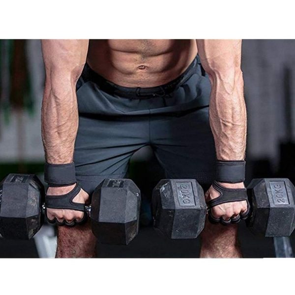 Half-Finger Sports Gloves Non-Slip Silicone Fitness Equipment Gloves Sports Compression Wristbands, Specification: XL (Black) - Image 6