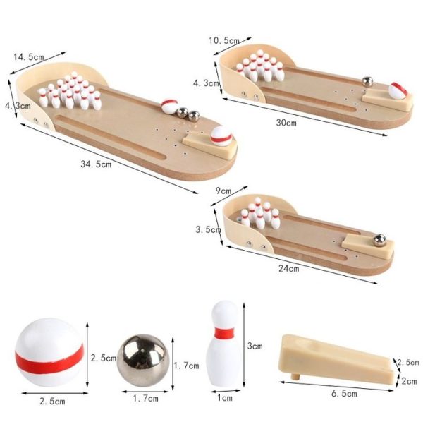 Mini Puzzle Desktop Bowling Indoor Parent-Child Decompression Toy Size: Small - Image 3