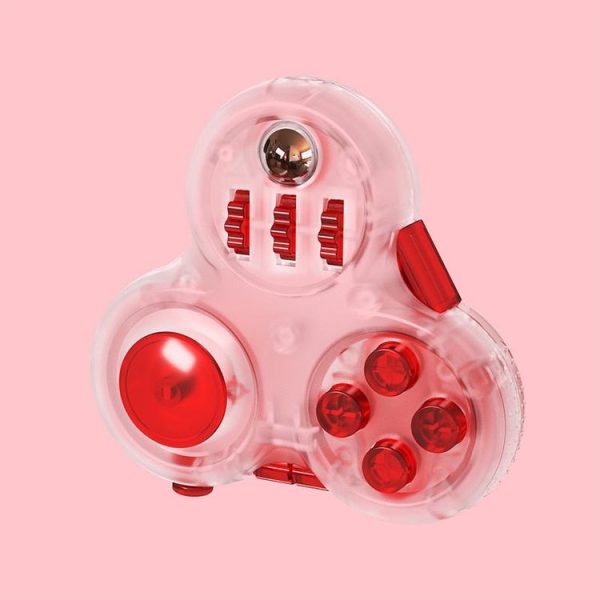2 PCS Decompression Artifact Boring Vent Fingertip Rubik Cube Handle Fun Toy (Red)