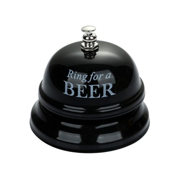 Bar Counter Dishes Ring Bell Pendant Brass Bell Meal Bell (Black Letters)