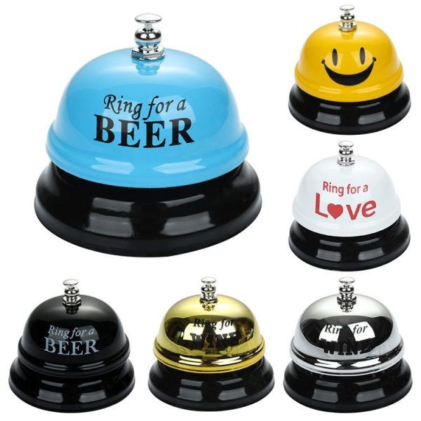 Bar Counter Dishes Ring Bell Pendant Brass Bell Meal Bell (Black Letters) - Image 2