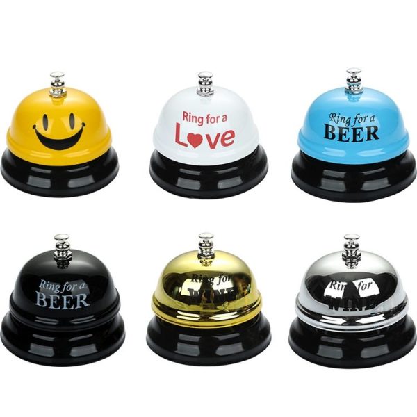 Bar Counter Dishes Ring Bell Pendant Brass Bell Meal Bell (Black Letters) - Image 8