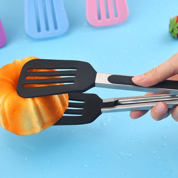 Kitchen Food Tongs Hotel Steak Tongs Insulated Long-Handled Bread Tongs Barbecue Clip Barbecue Clip (Pink) - Image 4