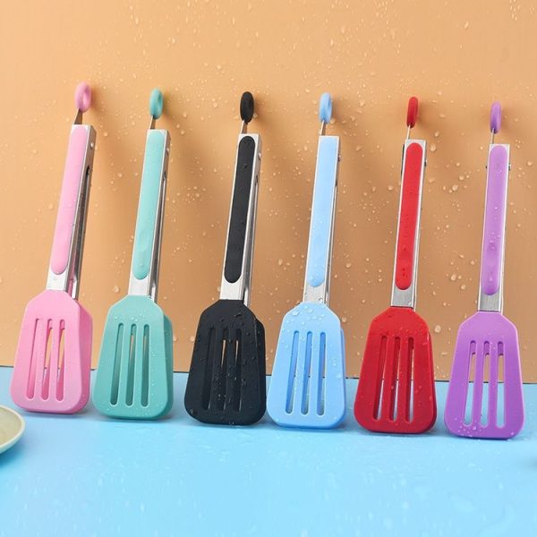 Kitchen Food Tongs Hotel Steak Tongs Insulated Long-Handled Bread Tongs Barbecue Clip Barbecue Clip (Pink) - Image 6