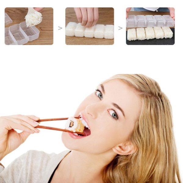 4 Sets Children Bento DIY Rice Ball Sushi Mold Set, Specification: Big Small Triangle - Image 6
