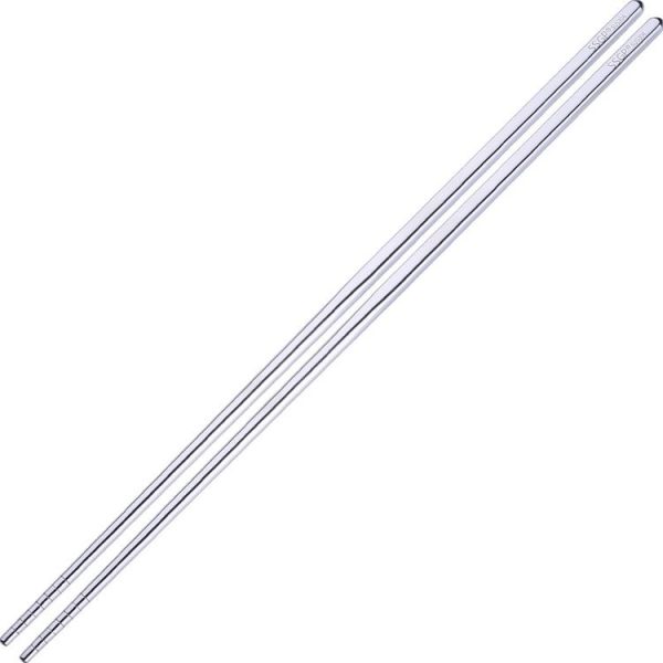 1 Pair Extended Chopsticks Stainless Steel Non-Slip Anti-Scalding Long Chopsticks Noodle Chopsticks Hot Pot Chopsticks