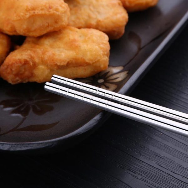 1 Pair Extended Chopsticks Stainless Steel Non-Slip Anti-Scalding Long Chopsticks Noodle Chopsticks Hot Pot Chopsticks - Image 5
