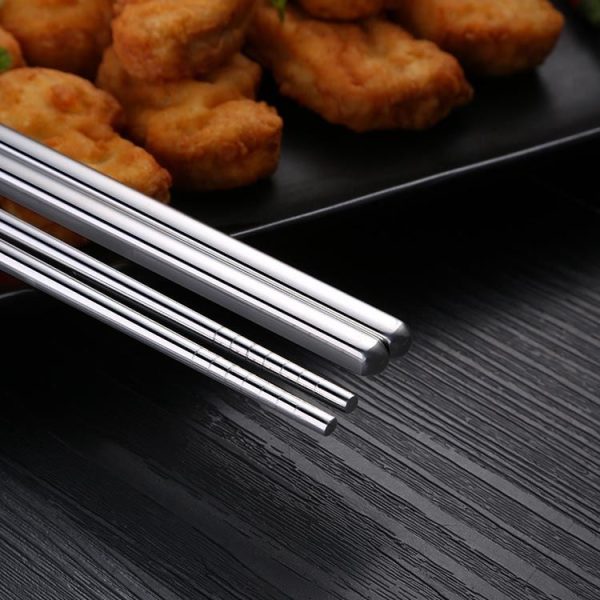 1 Pair Extended Chopsticks Stainless Steel Non-Slip Anti-Scalding Long Chopsticks Noodle Chopsticks Hot Pot Chopsticks - Image 6
