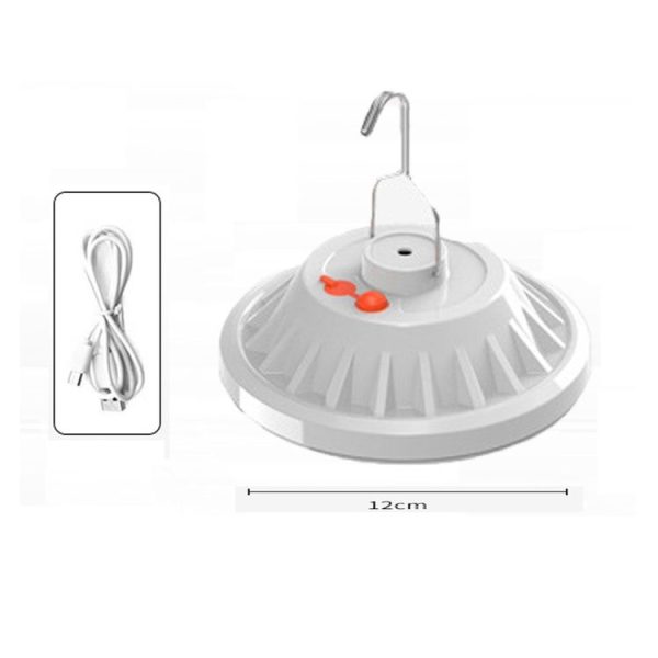 V60 30 LEDs UFO Rechargeable Light Household Emergency Light Bulb Outdoor Camping Night Market Stall Light - Image 2