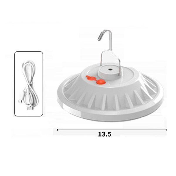 V61 60 LEDs UFO Rechargeable Light Household Emergency Light Bulb Outdoor Camping Night Market Stall Light - Image 2