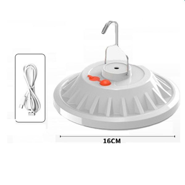 V62 120 LEDs UFO Rechargeable Light Household Emergency Light Bulb Outdoor Camping Night Market Stall Light - Image 2