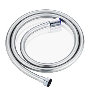 Shower Hose Water Heater Rain Shower Bathroom Stainless Steel Shower PVC Nozzle Hose, Specification: 1.5m Silver