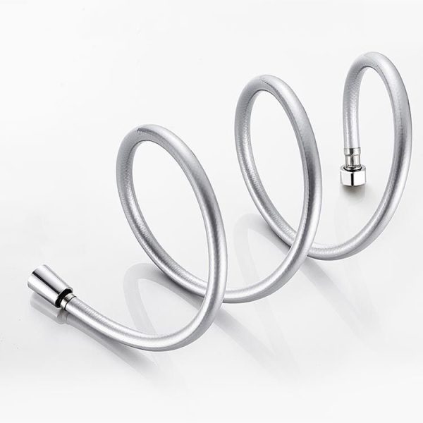 Shower Hose Water Heater Rain Shower Bathroom Stainless Steel Shower PVC Nozzle Hose, Specification: 2m Silver - Image 2