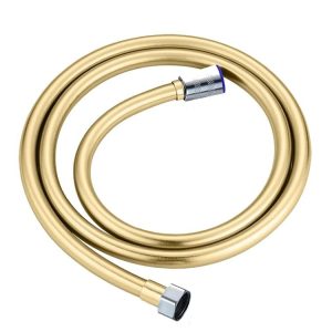 Shower Hose Water Heater Rain Shower Bathroom Stainless Steel Shower PVC Nozzle Hose, Specification: 1.5m Golden