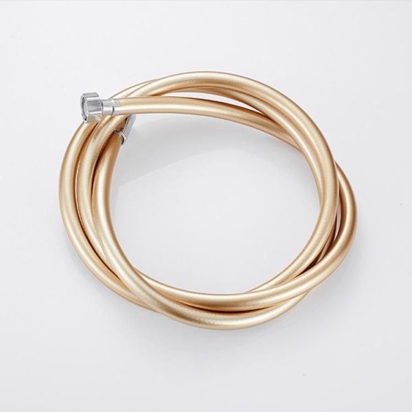 Shower Hose Water Heater Rain Shower Bathroom Stainless Steel Shower PVC Nozzle Hose, Specification: 1.5m Golden - Image 2