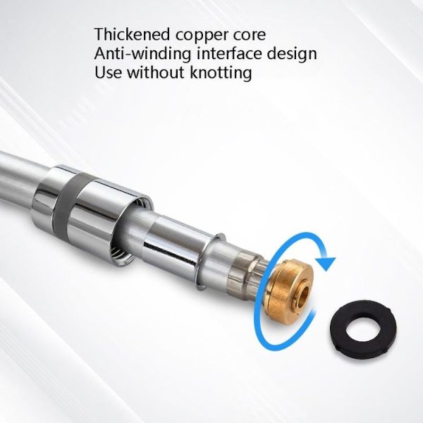 Shower Hose Water Heater Rain Shower Bathroom Stainless Steel Shower PVC Nozzle Hose, Specification: 1.5m Golden - Image 5