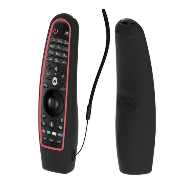 SIKAI CASE Smart TV Remote Control Protective Sleeve Remote Control Color Matching Silicone Sleeve Suitable For LG AN-MR600 / AN-MR650 (Black+Red)