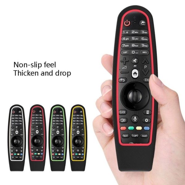 SIKAI CASE Smart TV Remote Control Protective Sleeve Remote Control Color Matching Silicone Sleeve Suitable For LG AN-MR600 / AN-MR650 (Black+Red) - Image 6
