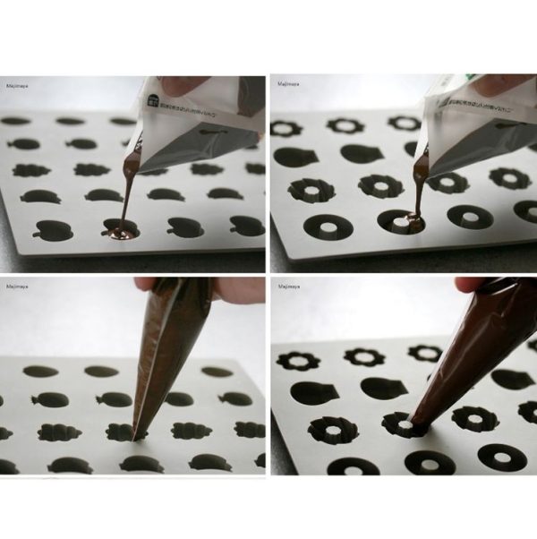 Silicone Cake Mold 25 Grid Fudge Hard Candy Silicone Biscuit Mold (Donuts) - Image 4