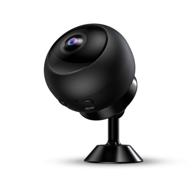 A12 Mini 1080P 5GHz Wireless WiFi Security Camera Night Vision Remote Home Small Surveillance Camera (Matte Black)