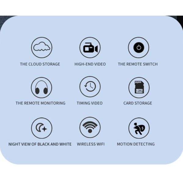 A12 Mini 1080P 5GHz Wireless WiFi Security Camera Night Vision Remote Home Small Surveillance Camera (Matte Black) - Image 4