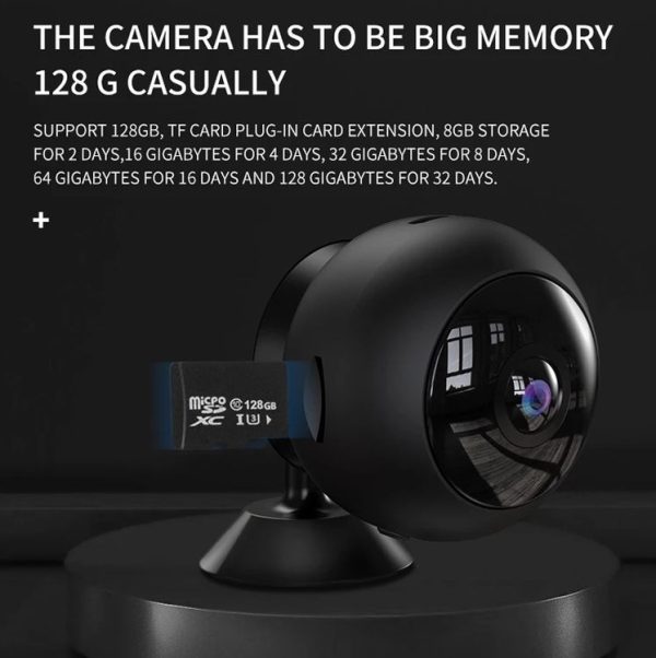 A12 Mini 1080P 5GHz Wireless WiFi Security Camera Night Vision Remote Home Small Surveillance Camera (Matte Black) - Image 5