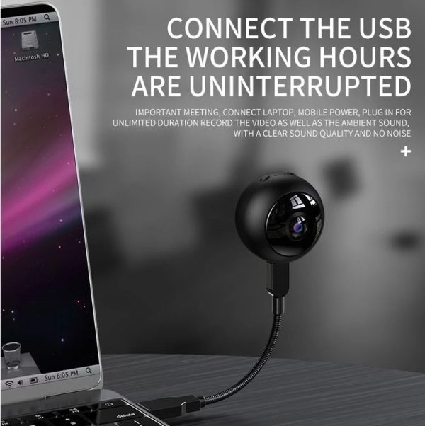 A12 Mini 1080P 5GHz Wireless WiFi Security Camera Night Vision Remote Home Small Surveillance Camera (Matte Black) - Image 9