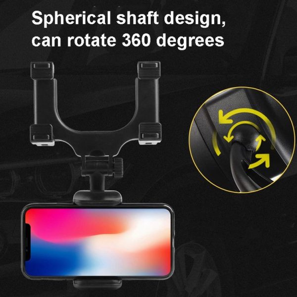 2 PCS Car Rearview Mirror Mobile Phone Bracket Tachograph Fixing Clip - Image 4