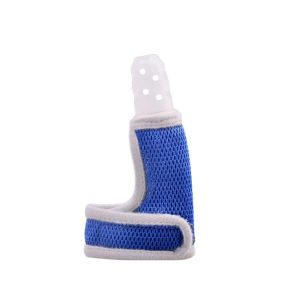 ZT001 Baby Silicone Molar Finger Cots Children Anti-Bite Hand Breathable Thumb Cots Teether Maternal And Baby Products (Blue Transparent)