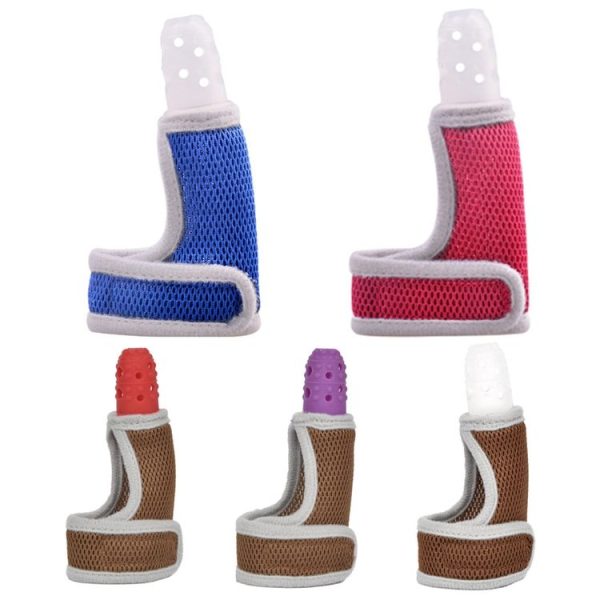 ZT001 Baby Silicone Molar Finger Cots Children Anti-Bite Hand Breathable Thumb Cots Teether Maternal And Baby Products (Blue Transparent) - Image 2