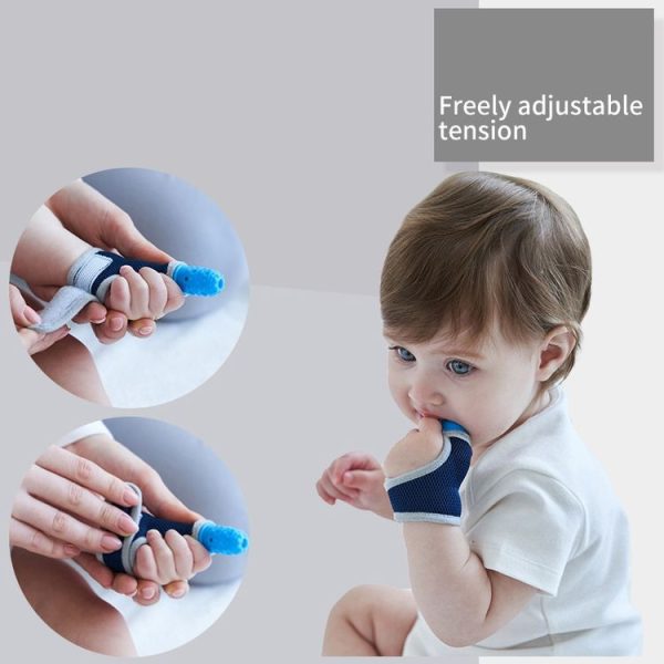 ZT001 Baby Silicone Molar Finger Cots Children Anti-Bite Hand Breathable Thumb Cots Teether Maternal And Baby Products (Blue Transparent) - Image 6