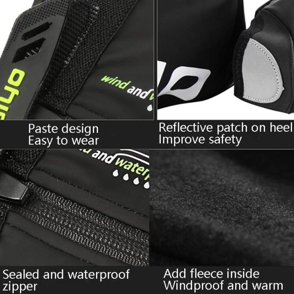 GIYO Bicycle Riding Shoes Cover Windproof Water-Splashing And Dustproof Outdoor Riding Equipment, Size: XL (Suitable for 43-45 Shoes) (Black) - Image 7