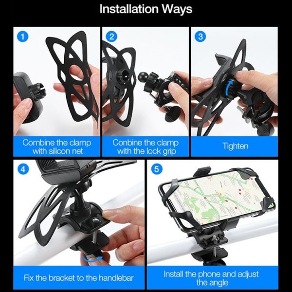 Bicycle Strap Mobile Phone Holder Bicycle Mountain Bike Phone Holder (Clip Type) - Image 9