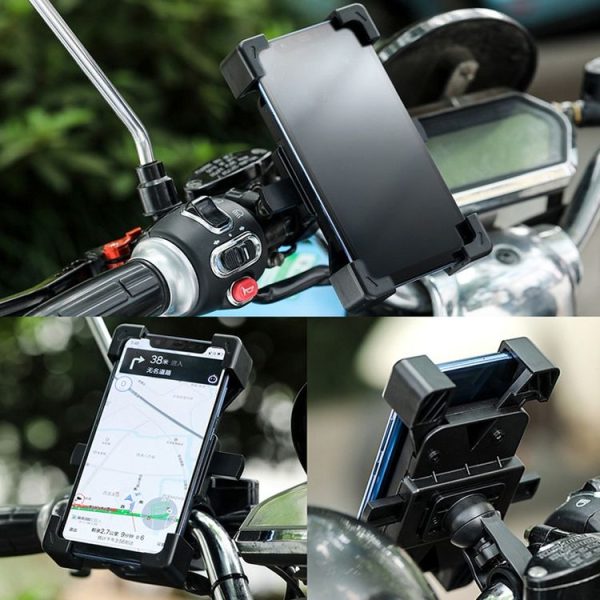WHEEL UP Bicycle Automatic Bracket Motorcycle Mobile Phone Bicycle Navigation Rack (Upgrade-handlebar) - Image 3