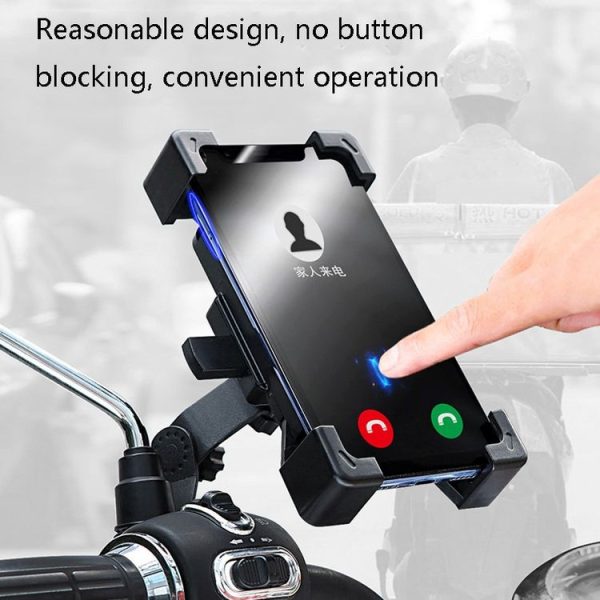 WHEEL UP Bicycle Automatic Bracket Motorcycle Mobile Phone Bicycle Navigation Rack (Upgrade-handlebar) - Image 4