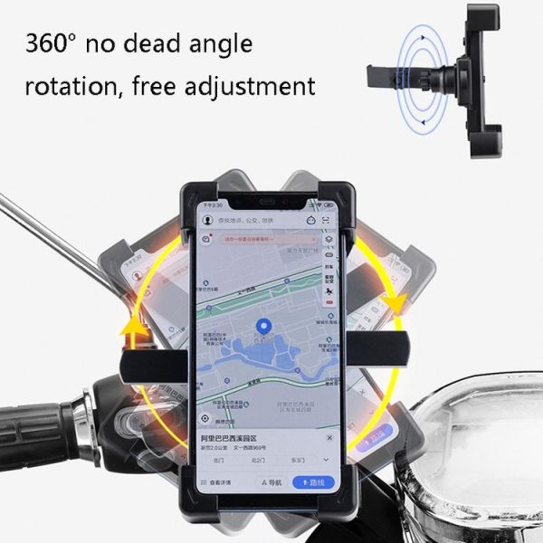 WHEEL UP Bicycle Automatic Bracket Motorcycle Mobile Phone Bicycle Navigation Rack (Upgrade-handlebar) - Image 5