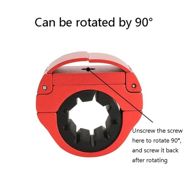 Electric Vehicle Invisible Mobile Phone Holder Bicycle Ring-Shaped Mobile Phone Holder, Colour: Black - Image 3