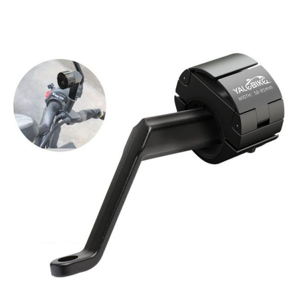 Electric Vehicle Invisible Mobile Phone Holder Bicycle Ring-Shaped Mobile Phone Holder, Colour: Black + Mirror Frame - Image 2