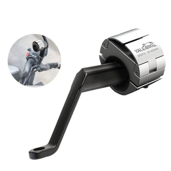 Electric Vehicle Invisible Mobile Phone Holder Bicycle Ring-Shaped Mobile Phone Holder, Colour: Silver + Mirror Frame - Image 2